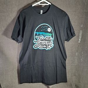 Friendly Stranger 25 Years Black Graphic Anniversary Tee NWOT L Toronto